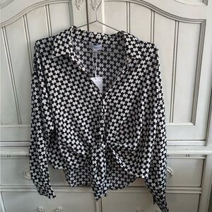 Lucy Paris Black and White Patterned Top